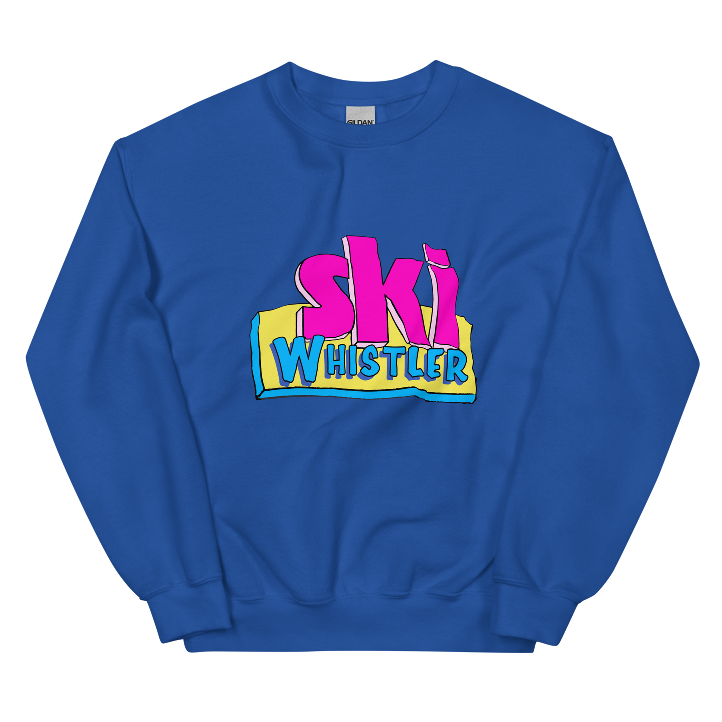 Cartoon Ski Whistler Crewneck