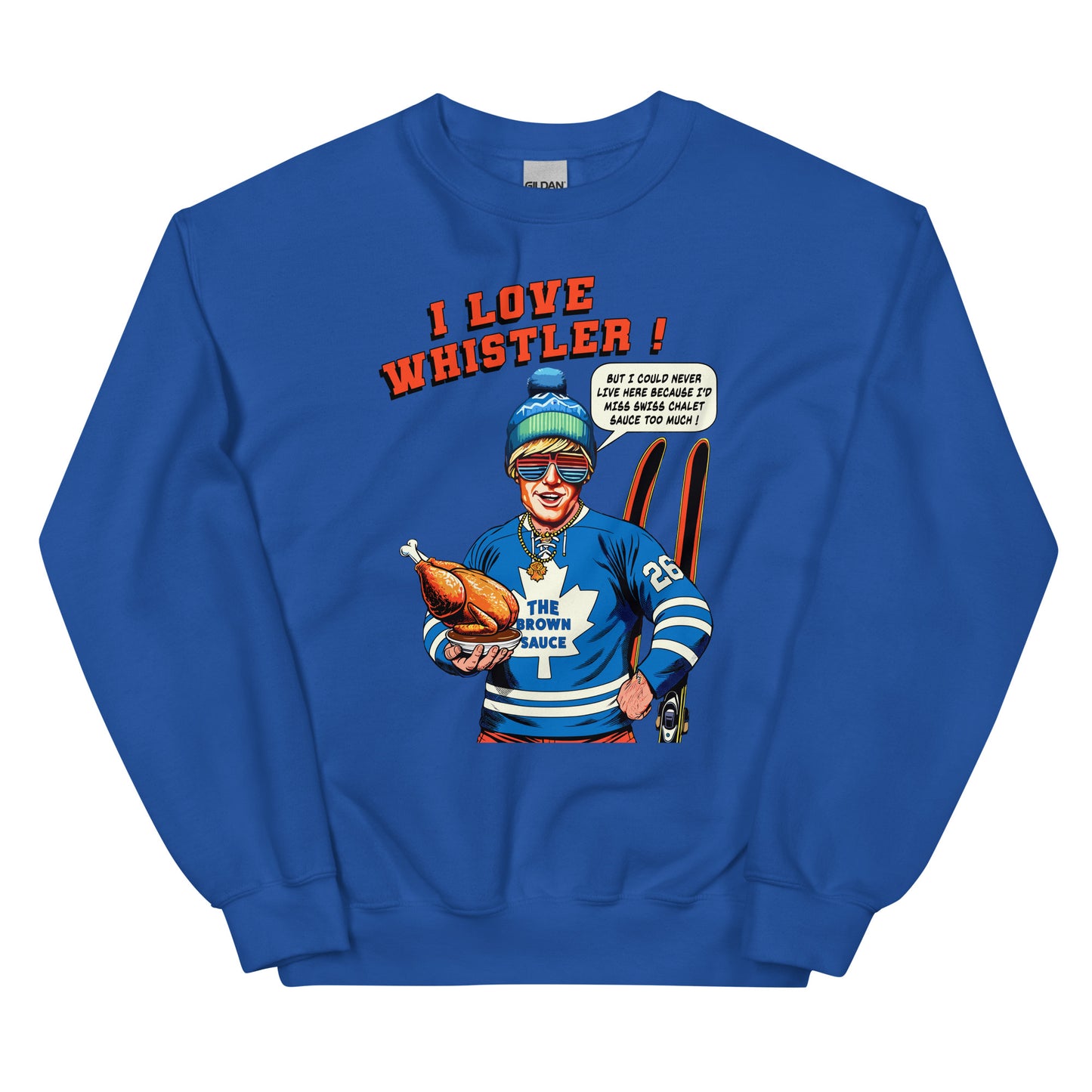 I Love Whistler Ontario Bro Crewneck Sweatshirt printed by Whistler Shirts
