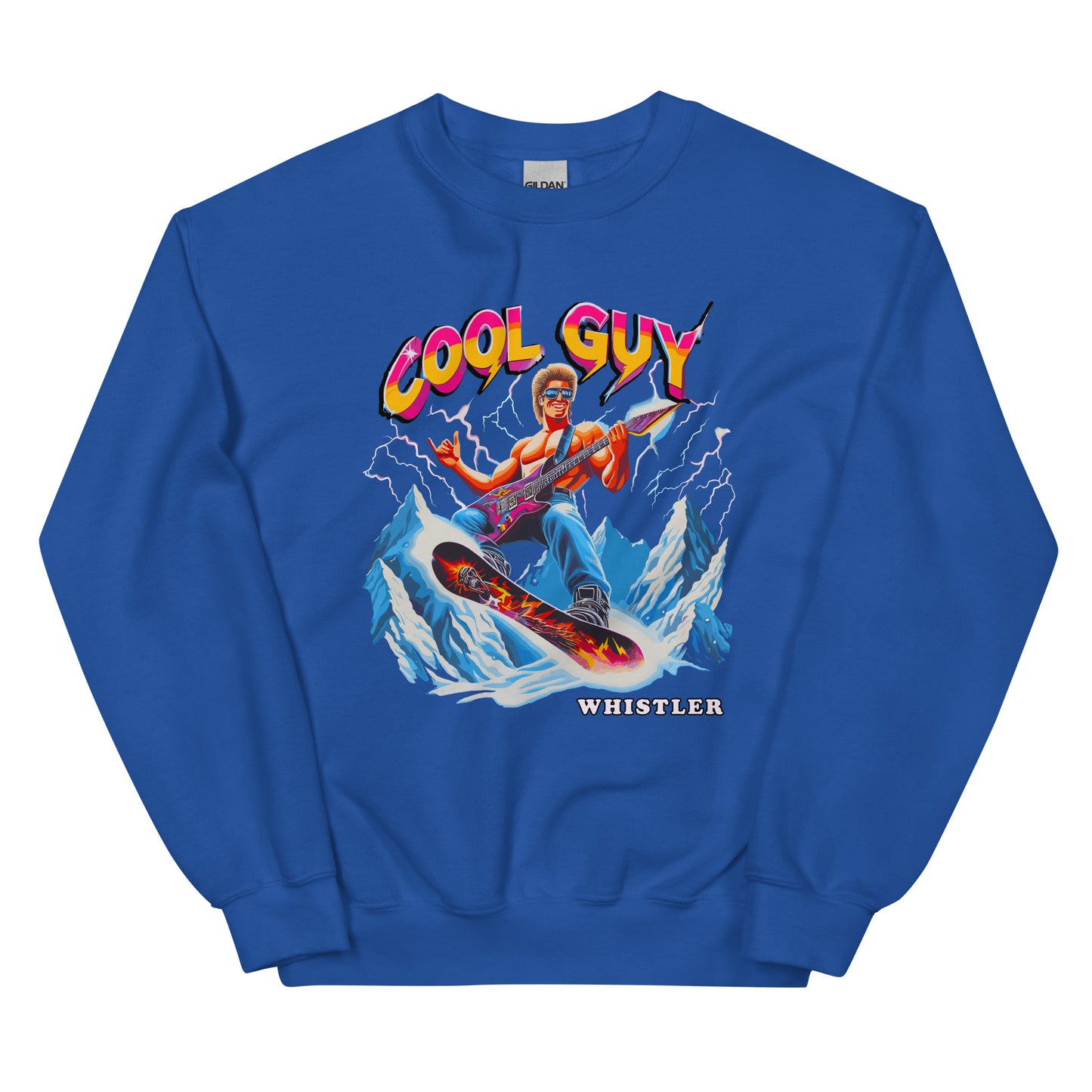 Cool Guy Whistler Crewneck Sweatshirt printed by Whistler Shirts