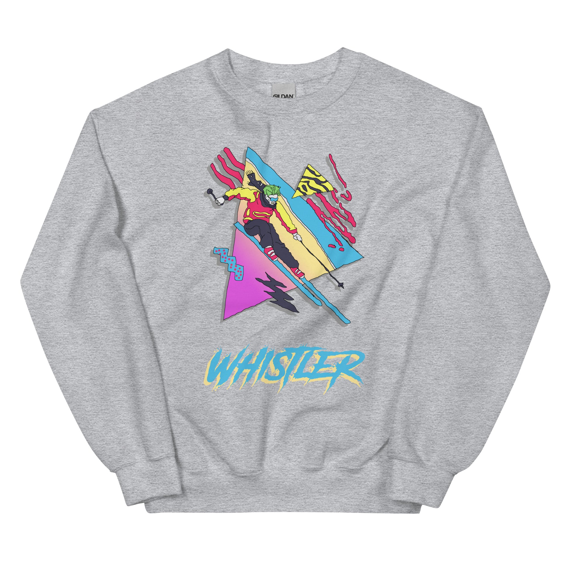 Whistler retro skiing printed crewneck
