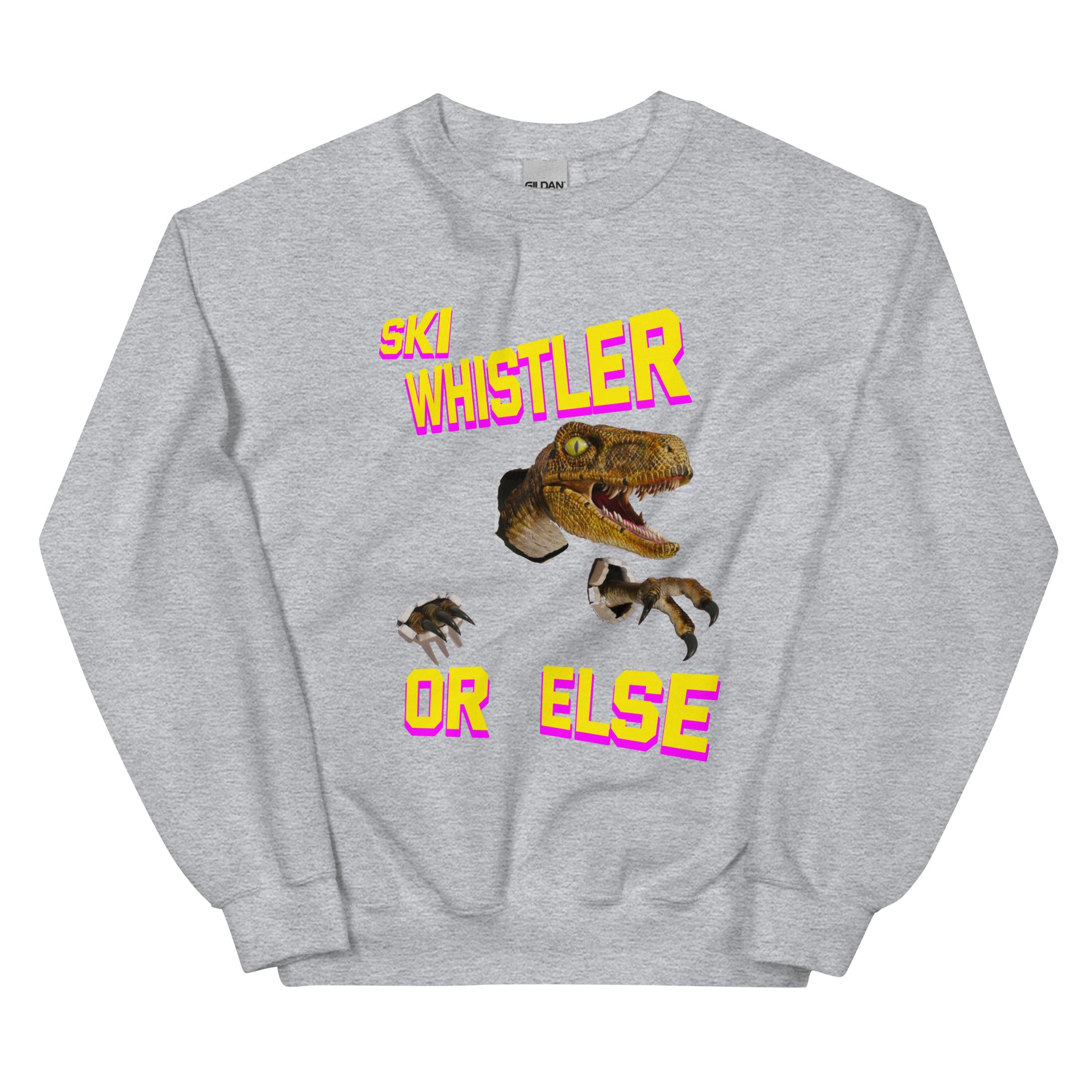 Ski whistler or else t-rex printed crewneck