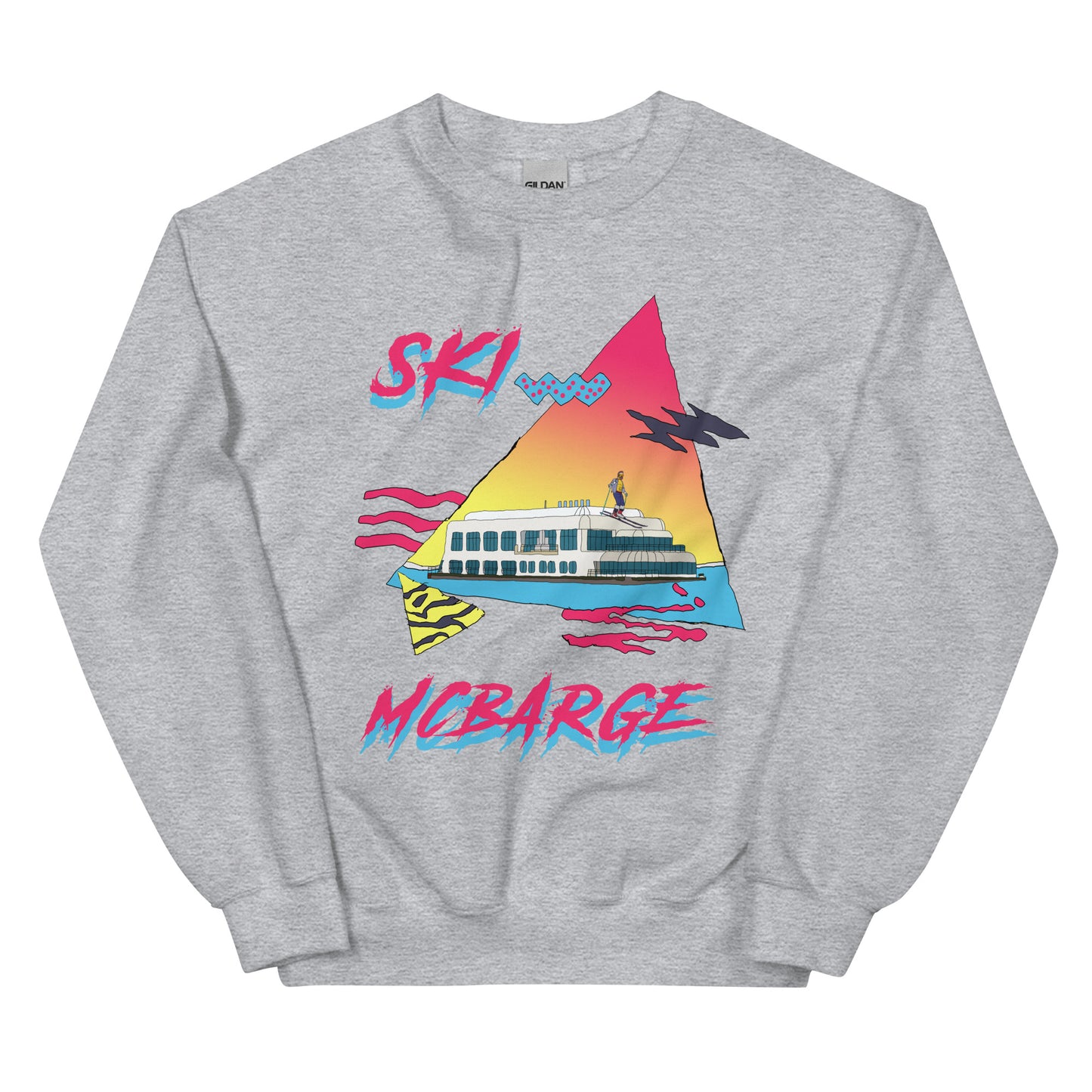 Ski Mcbarge retro printied Whistler crewneck