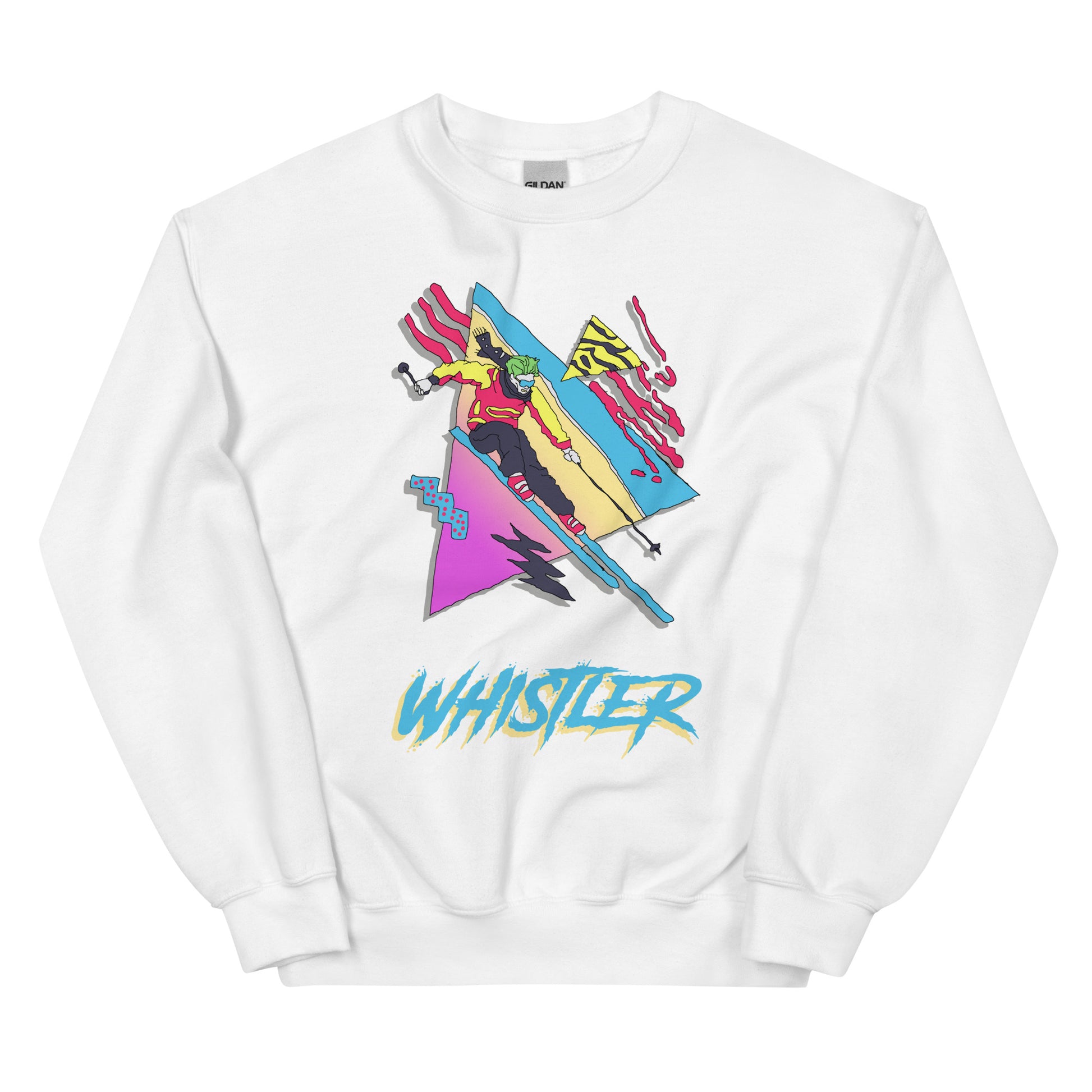Whistler retro skiing printed crewneck