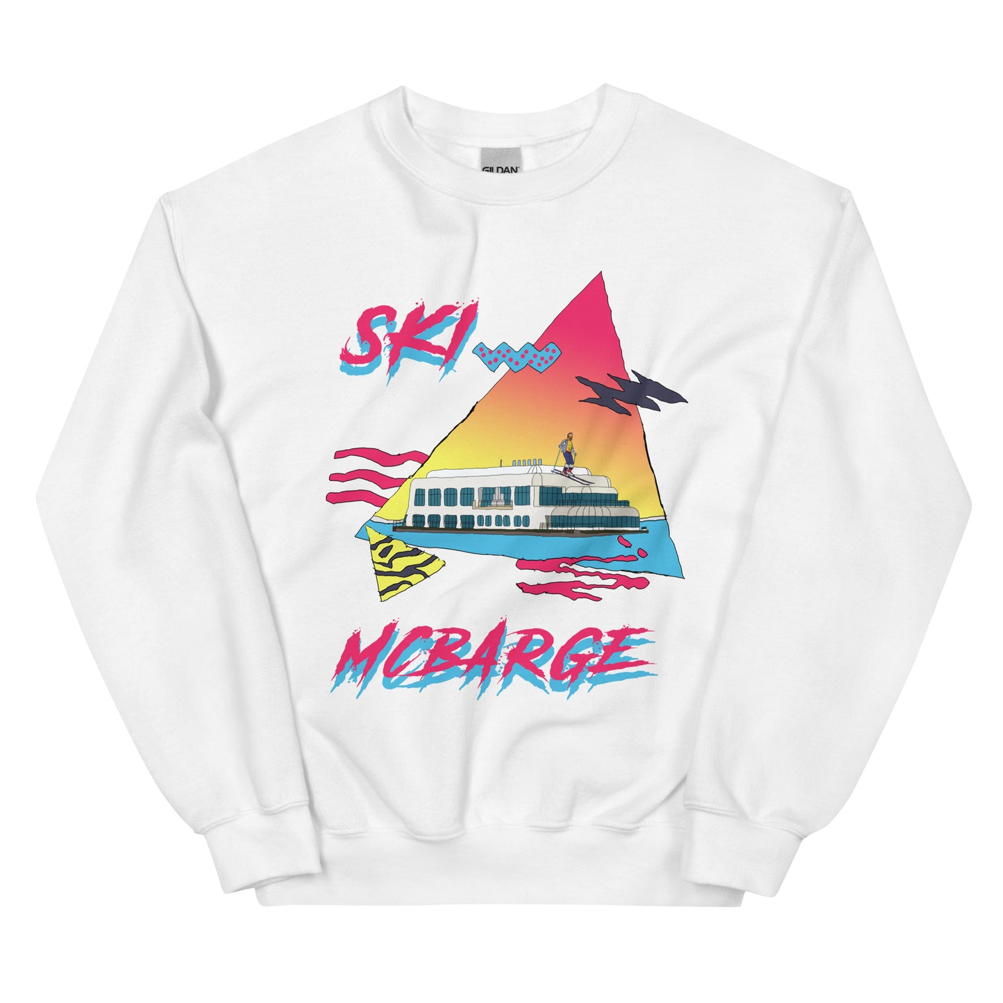 Ski Mcbarge retro printied Whistler crewneck