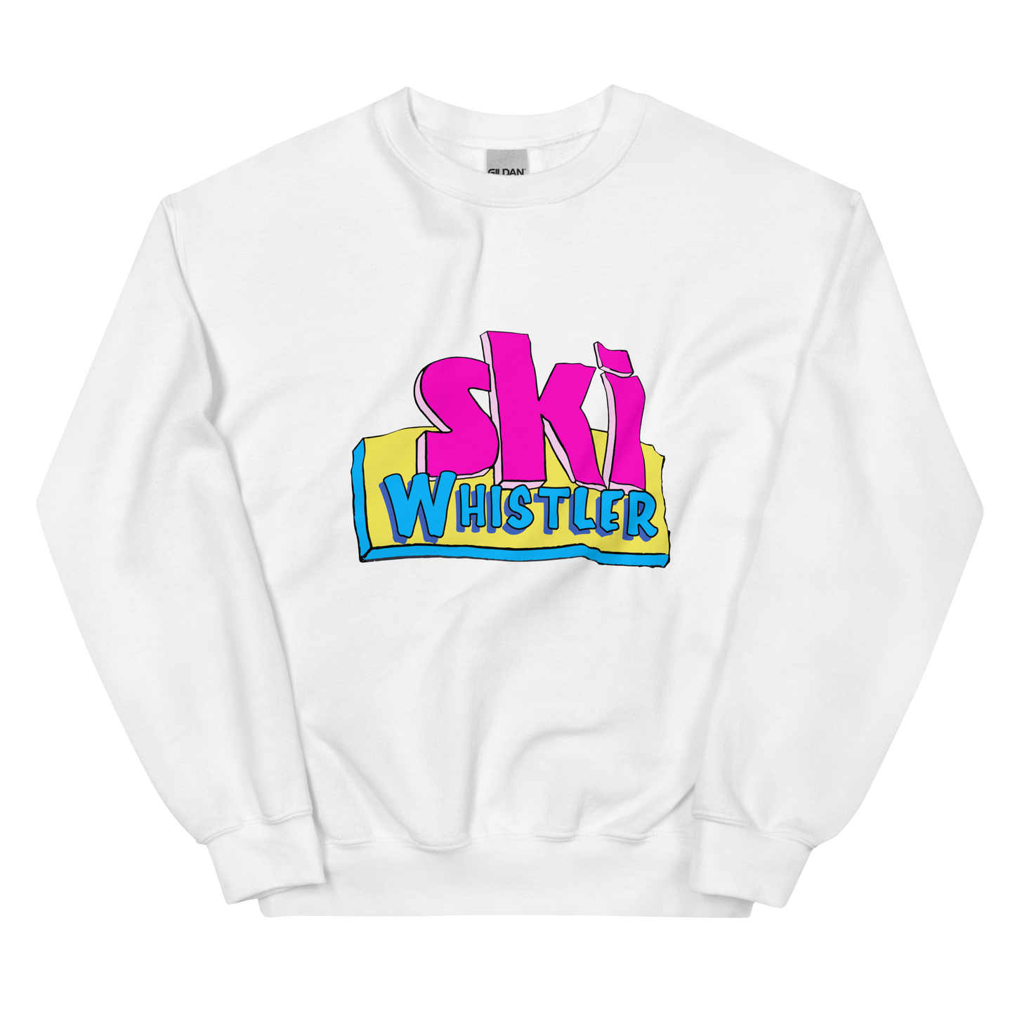 Cartoon Ski Whistler Crewneck