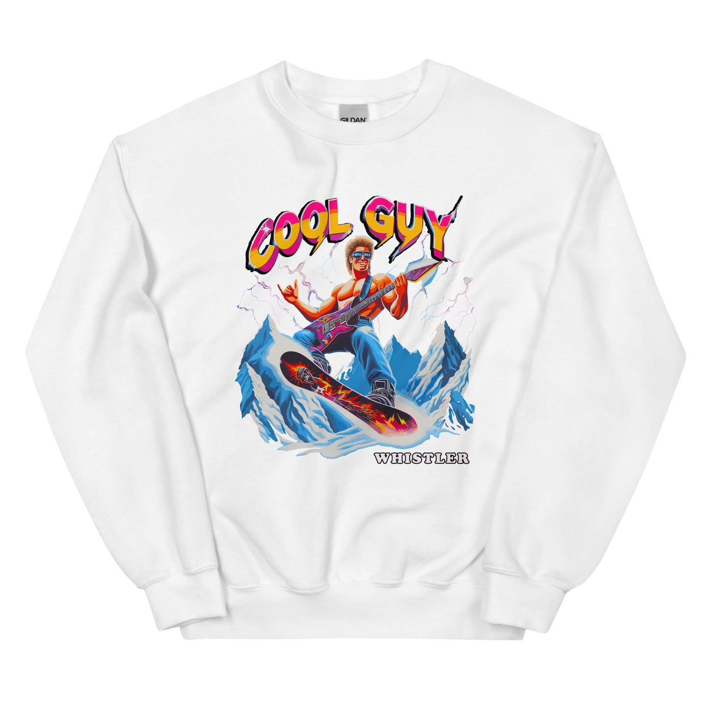 Cool Guy Whistler Crewneck Sweatshirt printed by Whistler Shirts