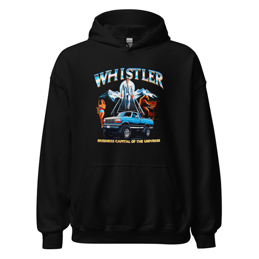 Whistler Business Capital of the Universe Hoodie printed by Whistler Shirts