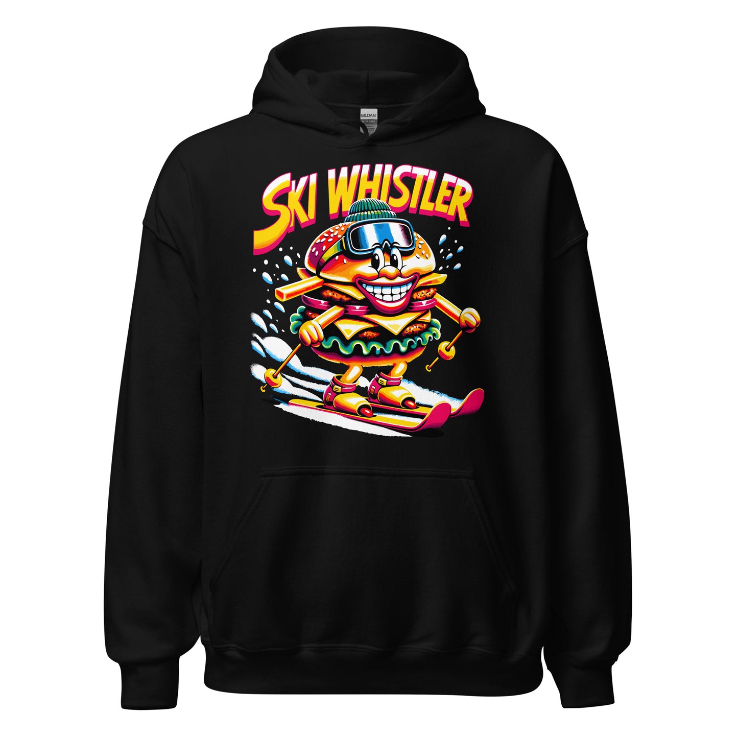 Ski Whistler Hamburger Man Hoodie printed by Whistler Shirts