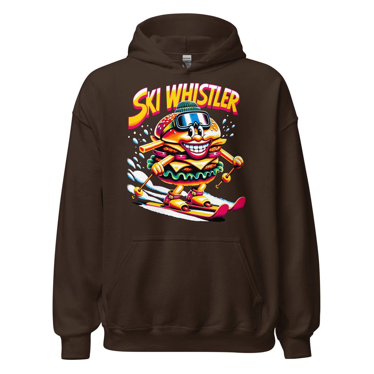 Ski Whistler Hamburger Man Hoodie printed by Whistler Shirts