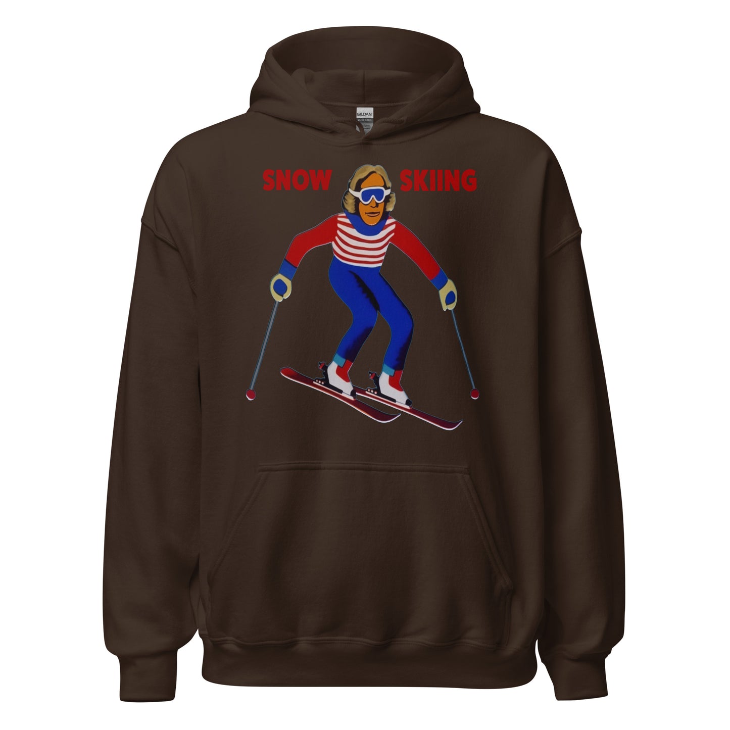 Snow Skiing printed hoodie by Whistler Shirts