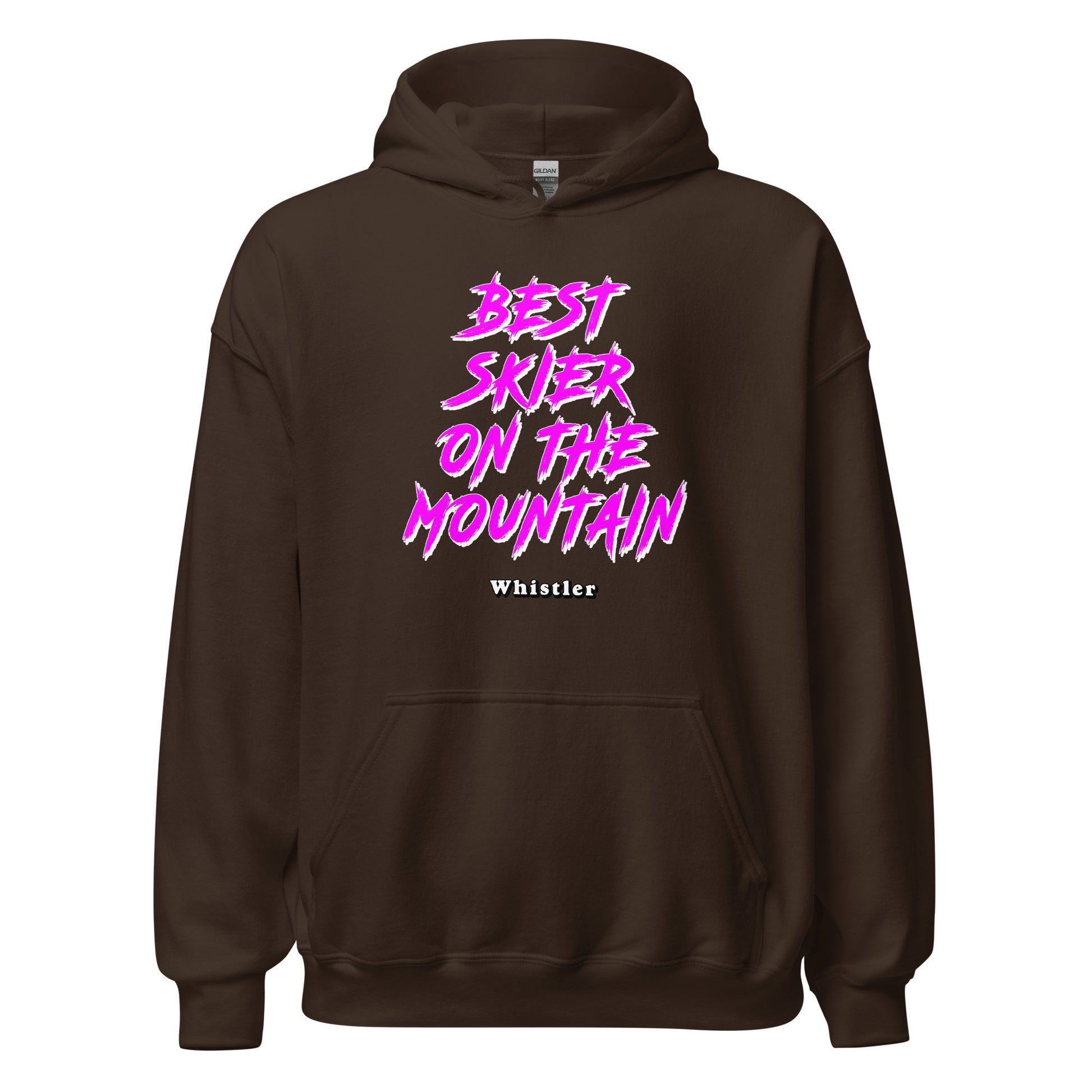 Best Skiier on the mountain whistler design printed on hoodie by whistler shirts