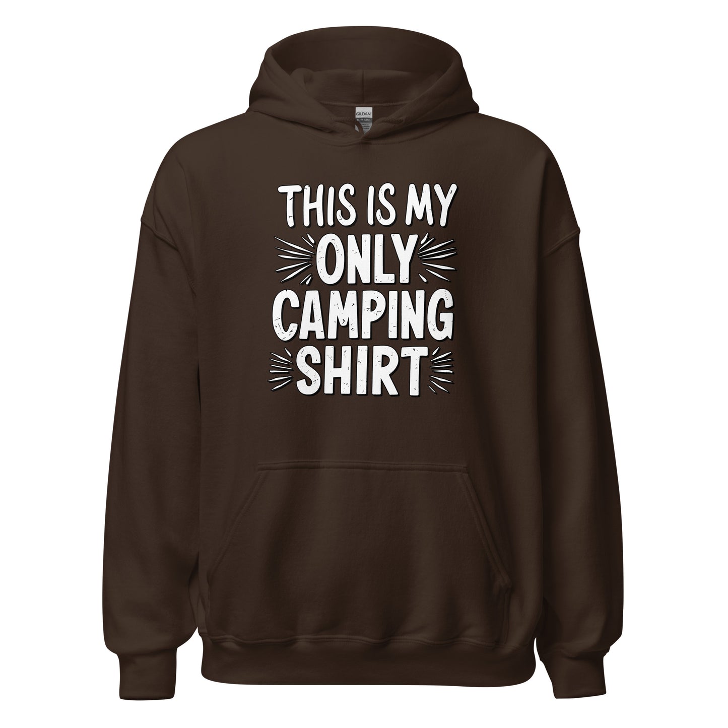 This is my only camping t-shirt hoodie printed by Whistler Shirts