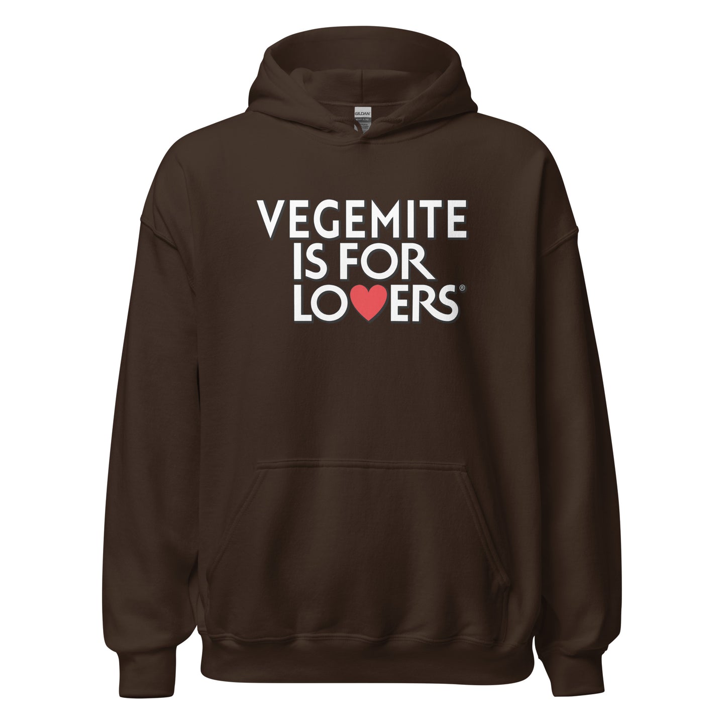 Vegemite is for lovers design printed on a hoodie by Whistler Shirts