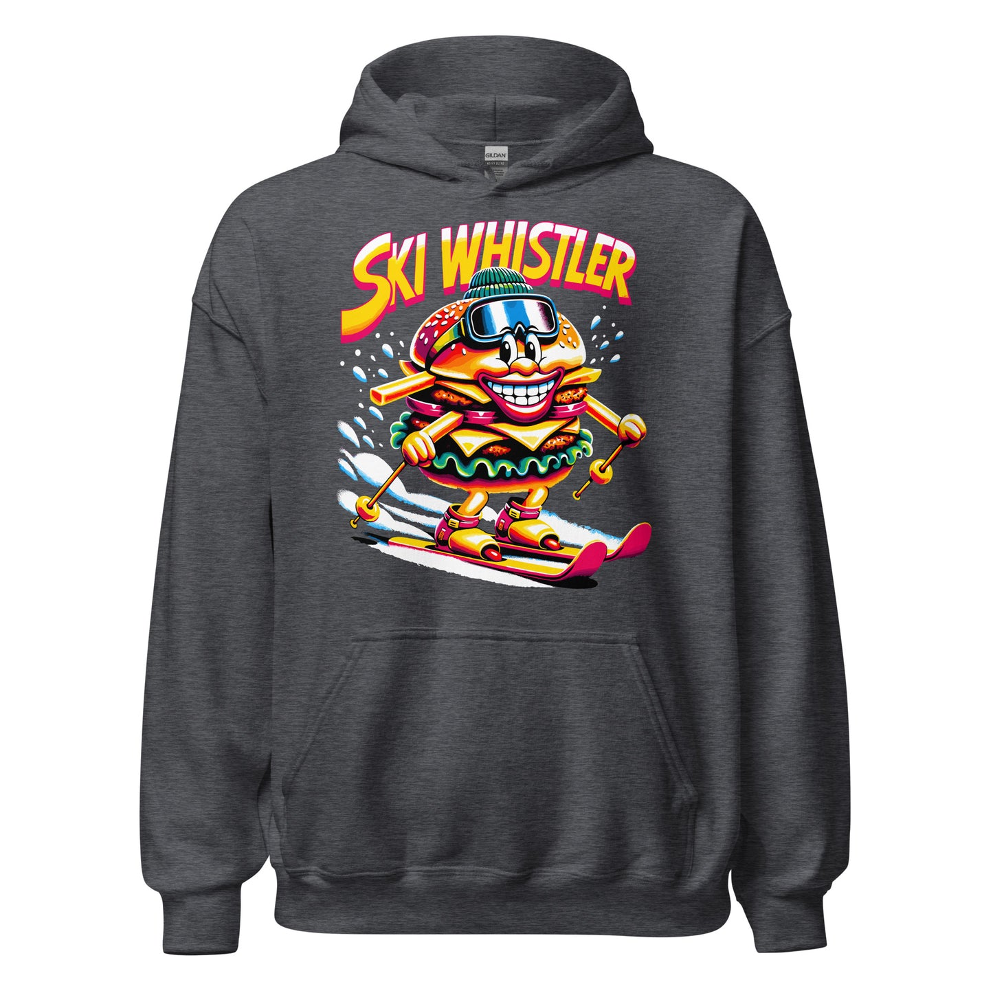 Ski Whistler Hamburger Man Hoodie printed by Whistler Shirts