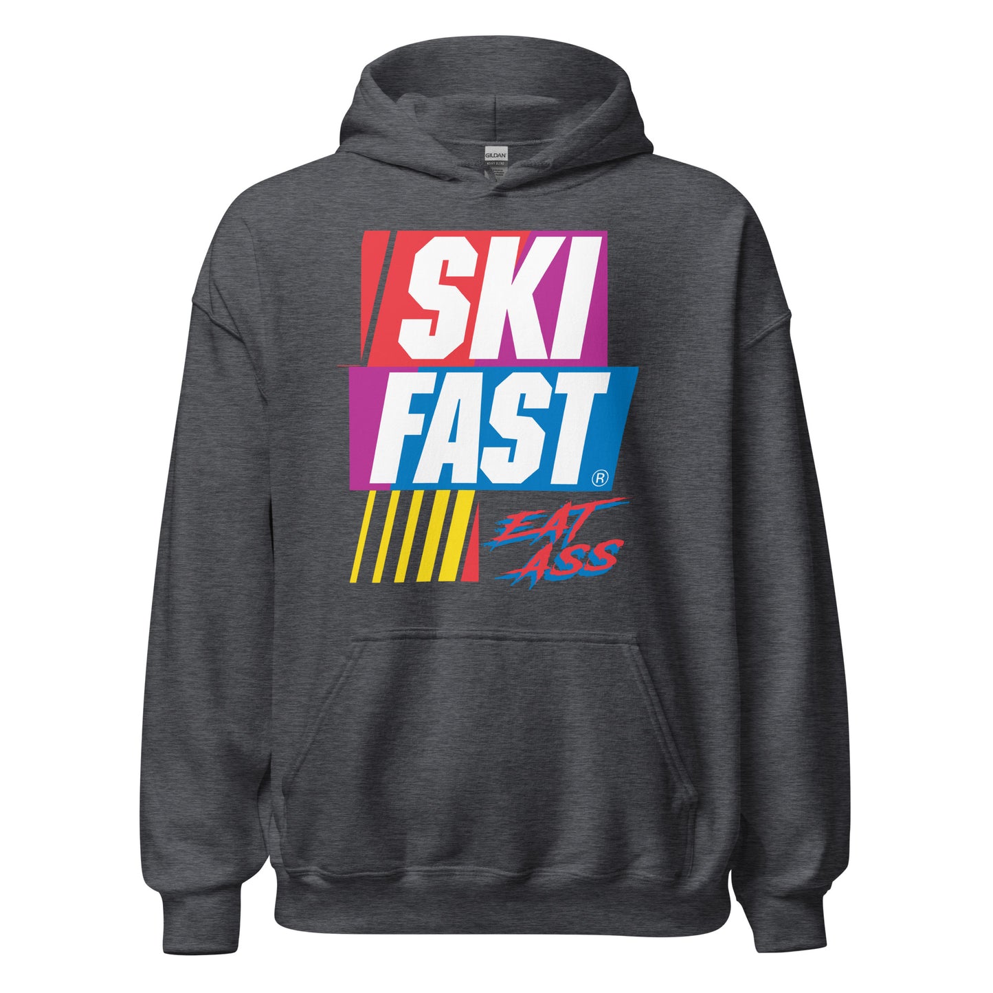 Ski fast eat ass printed hoodie by Whistler Shirts