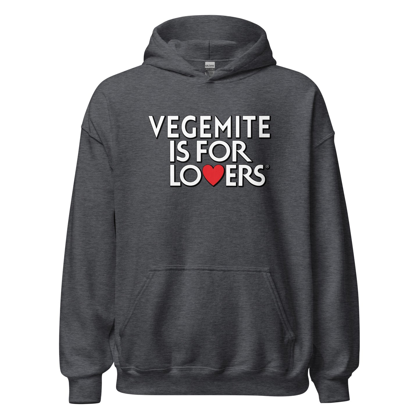 Vegemite is for lovers design printed on a hoodie by Whistler Shirts