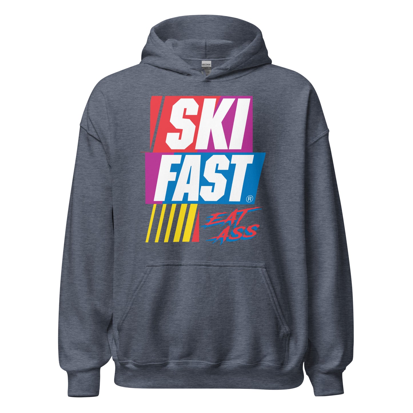 Ski fast eat ass printed hoodie by Whistler Shirts