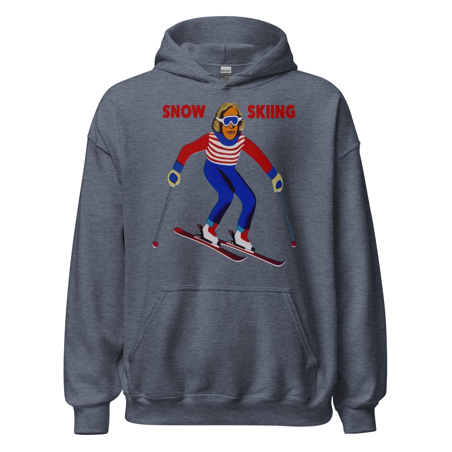 Snow Skiing printed hoodie by Whistler Shirts