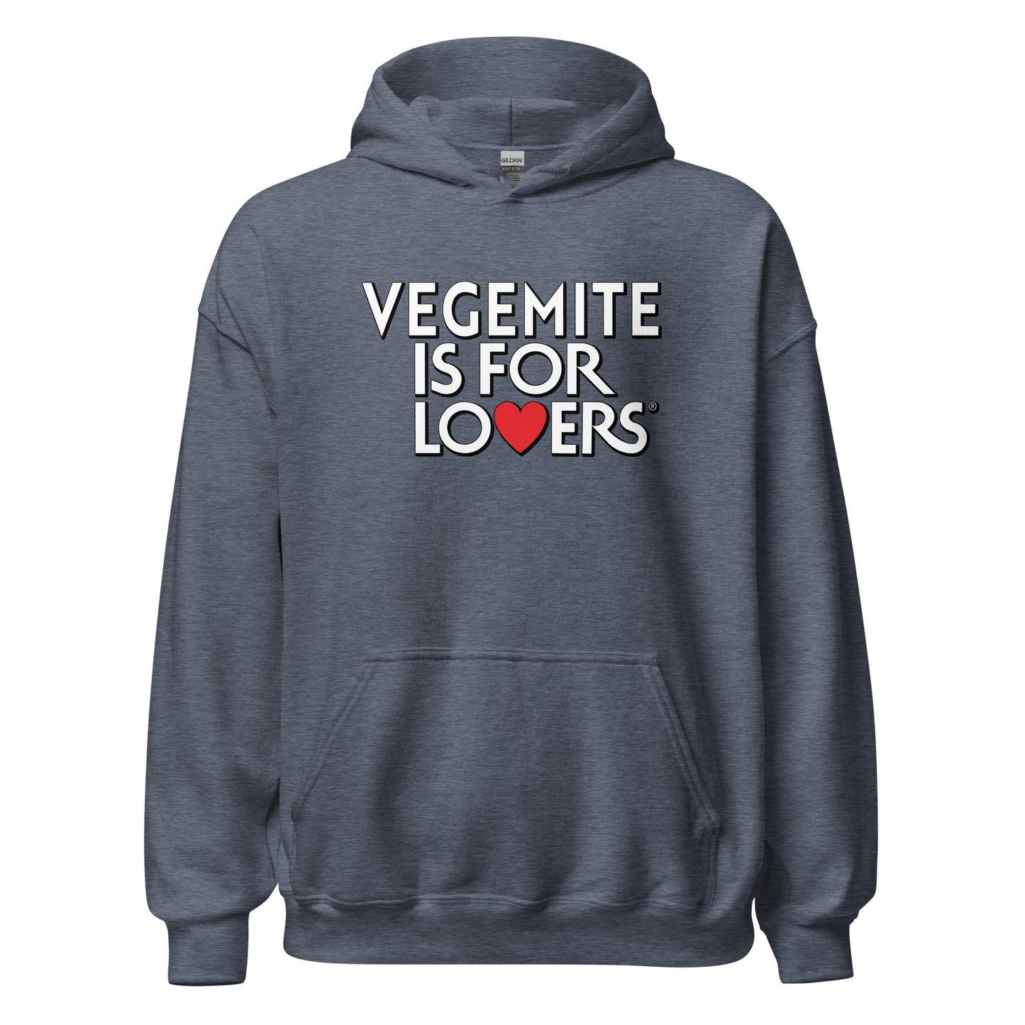 Vegemite is for lovers design printed on a hoodie by Whistler Shirts