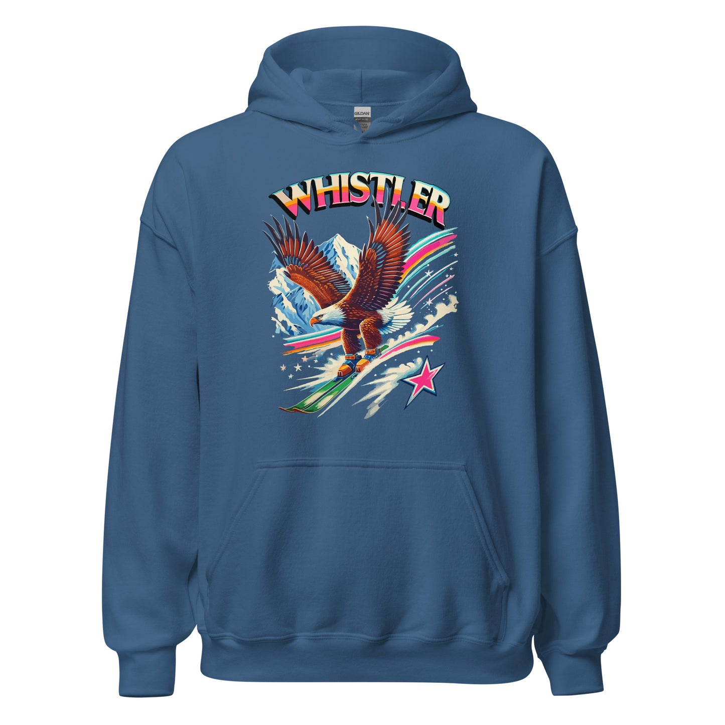 Whistler eagle skiing hoodie printed by Whistler Shirts