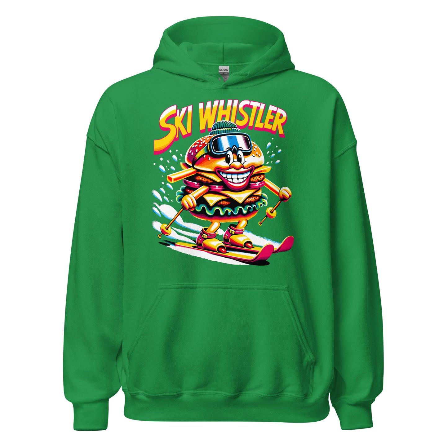 Ski Whistler Hamburger Man Hoodie printed by Whistler Shirts