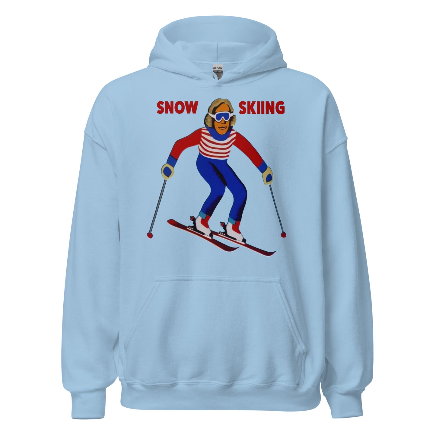 Snow Skiing printed hoodie by Whistler Shirts