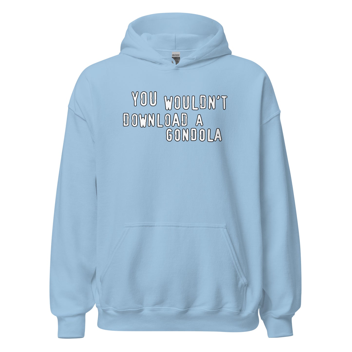 You wouldnt download a gondola design printed on hoodie by Whistler Shirts