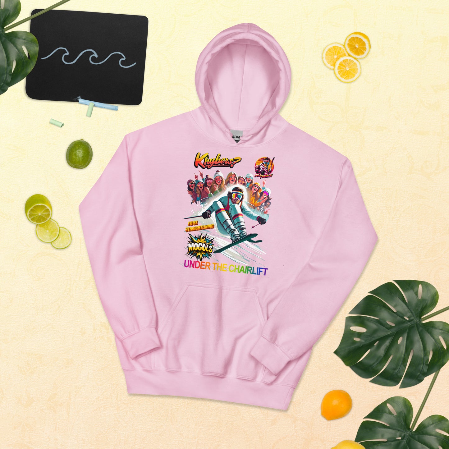 Khybers? No Thanks Ill be Straight Lining Moguls Under the Chairlift Hoodie printed by Whistler Shirts