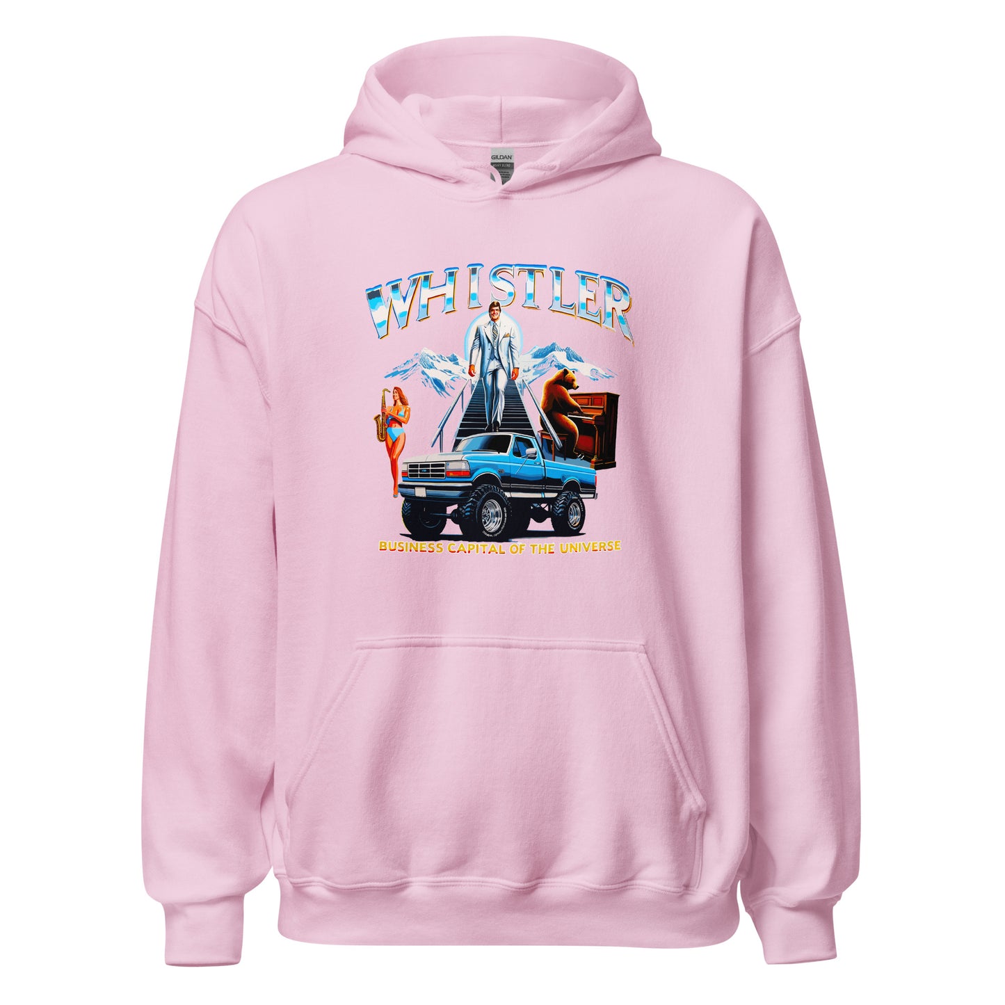 Whistler Business Capital of the Universe Hoodie printed by Whistler Shirts