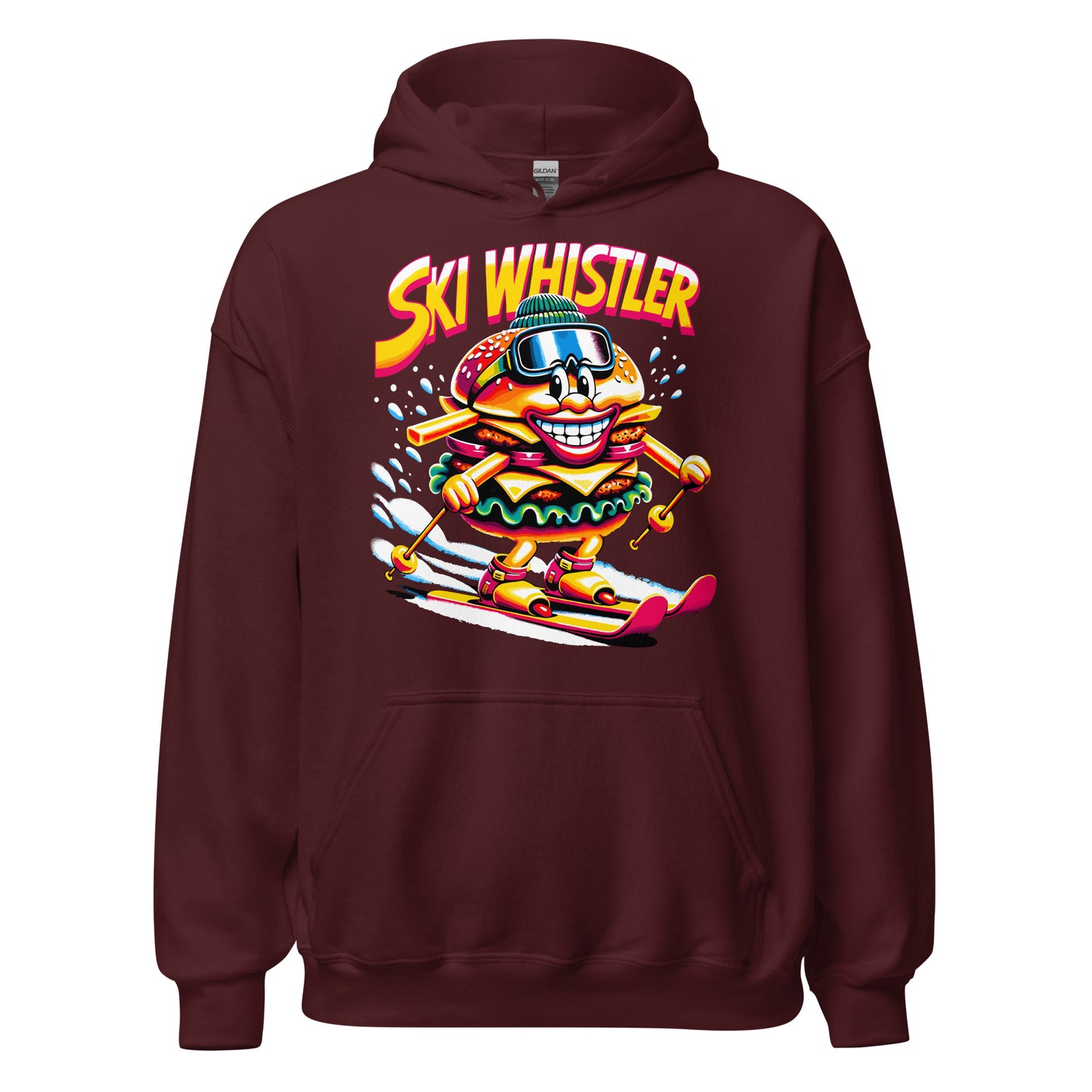 Ski Whistler Hamburger Man Hoodie printed by Whistler Shirts