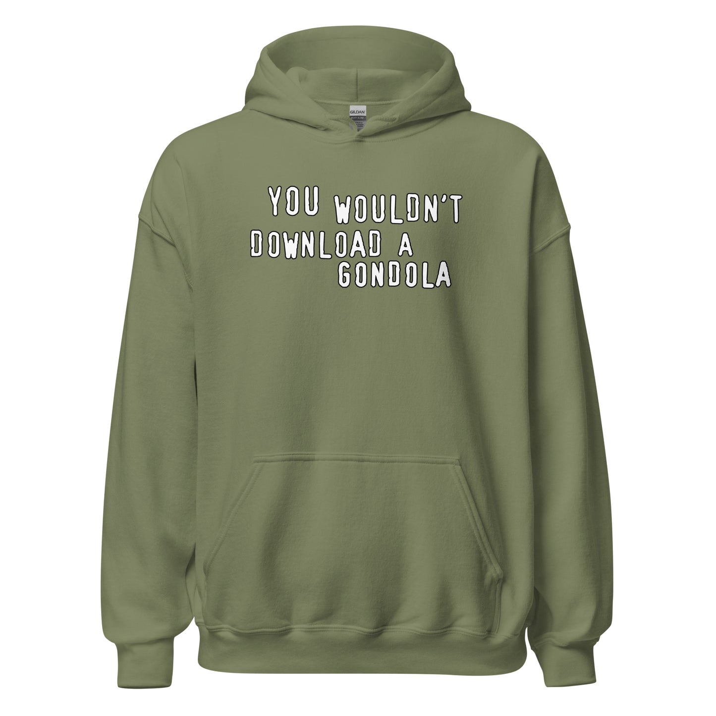 You wouldnt download a gondola design printed on hoodie by Whistler Shirts