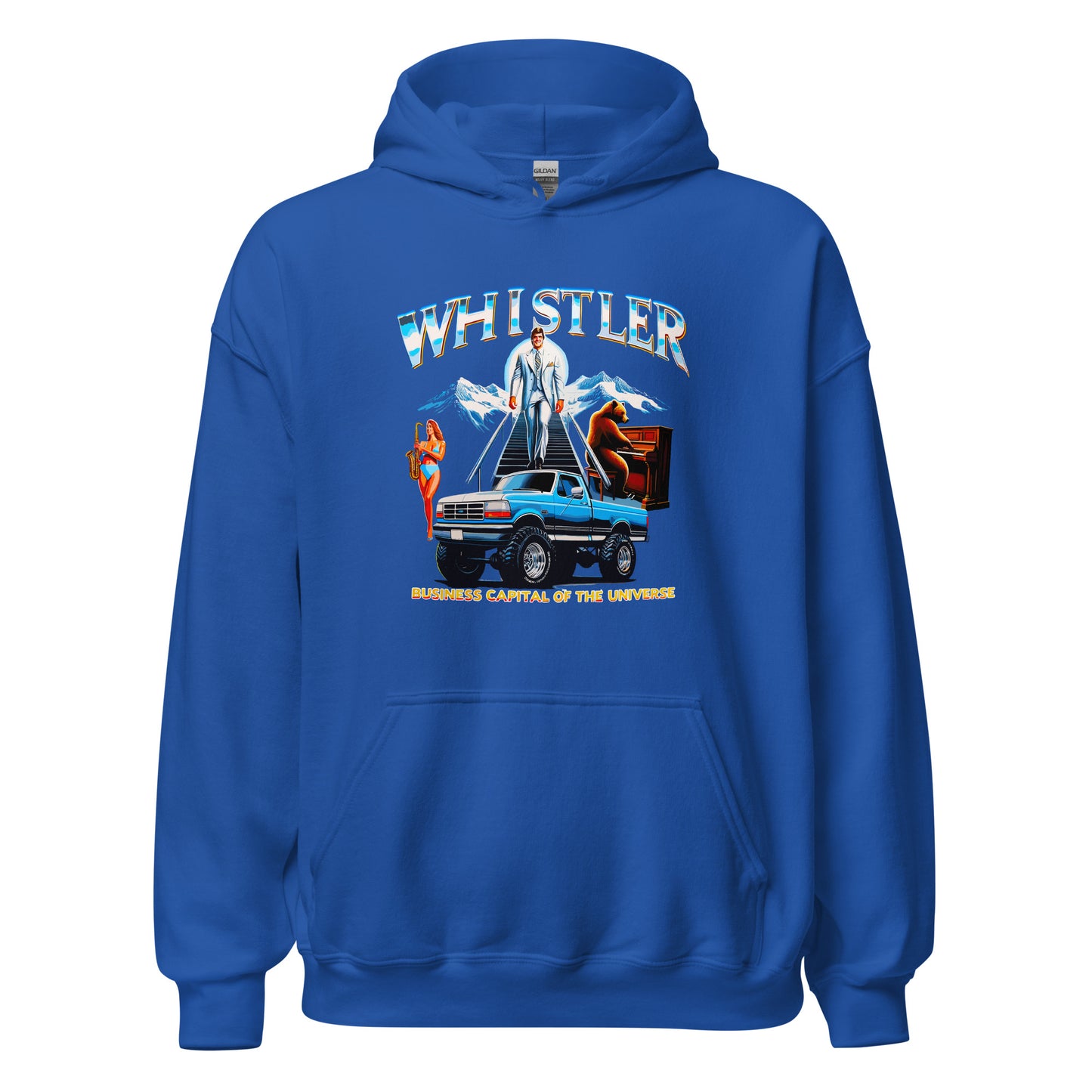 Whistler Business Capital of the Universe Hoodie printed by Whistler Shirts