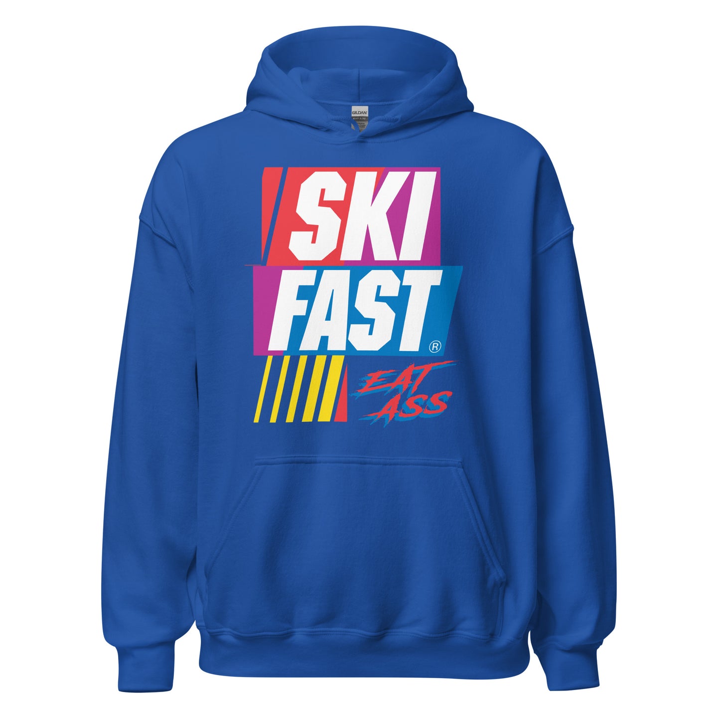 Ski fast eat ass printed hoodie by Whistler Shirts