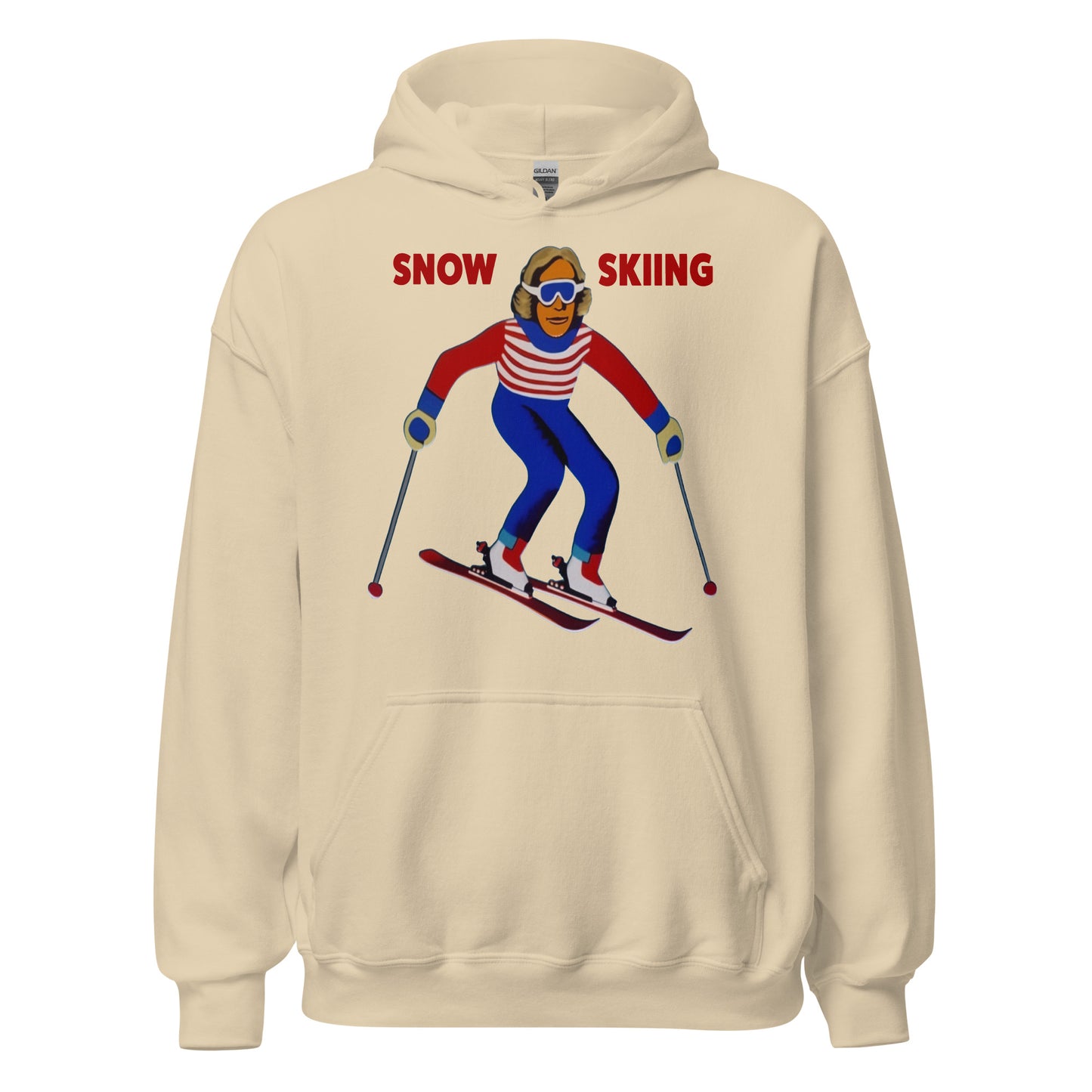 Snow Skiing printed hoodie by Whistler Shirts