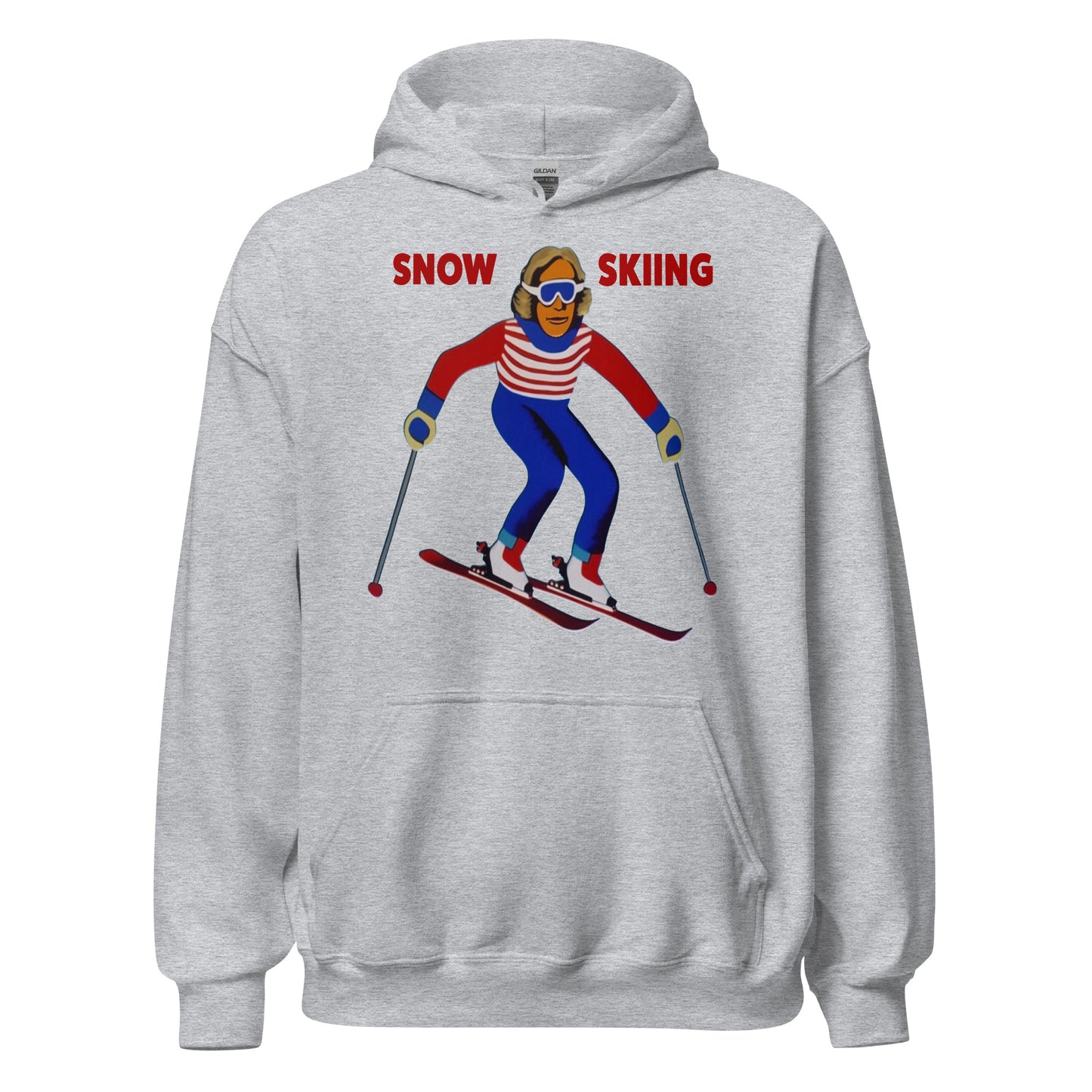 Snow Skiing printed hoodie by Whistler Shirts