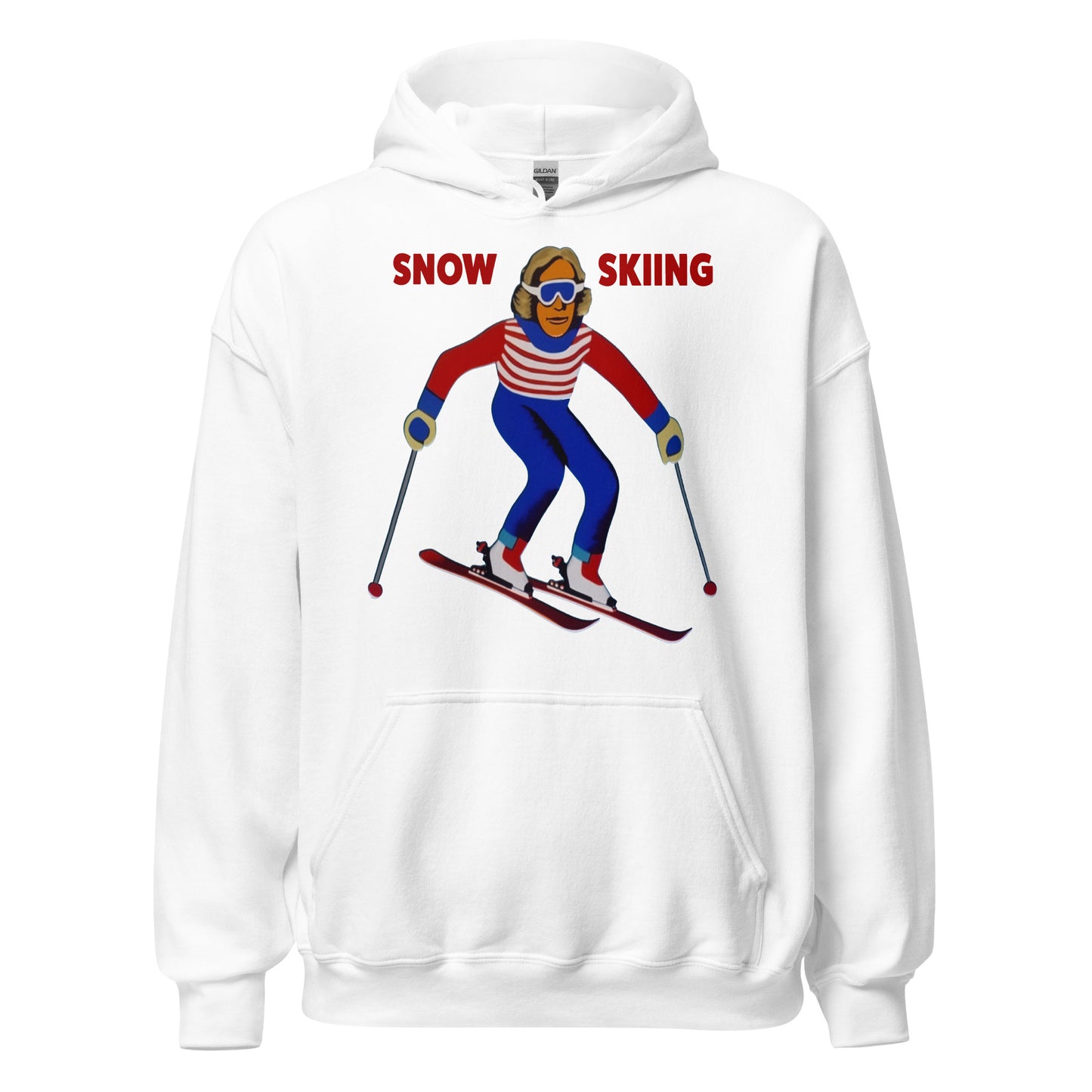 Snow Skiing printed hoodie by Whistler Shirts