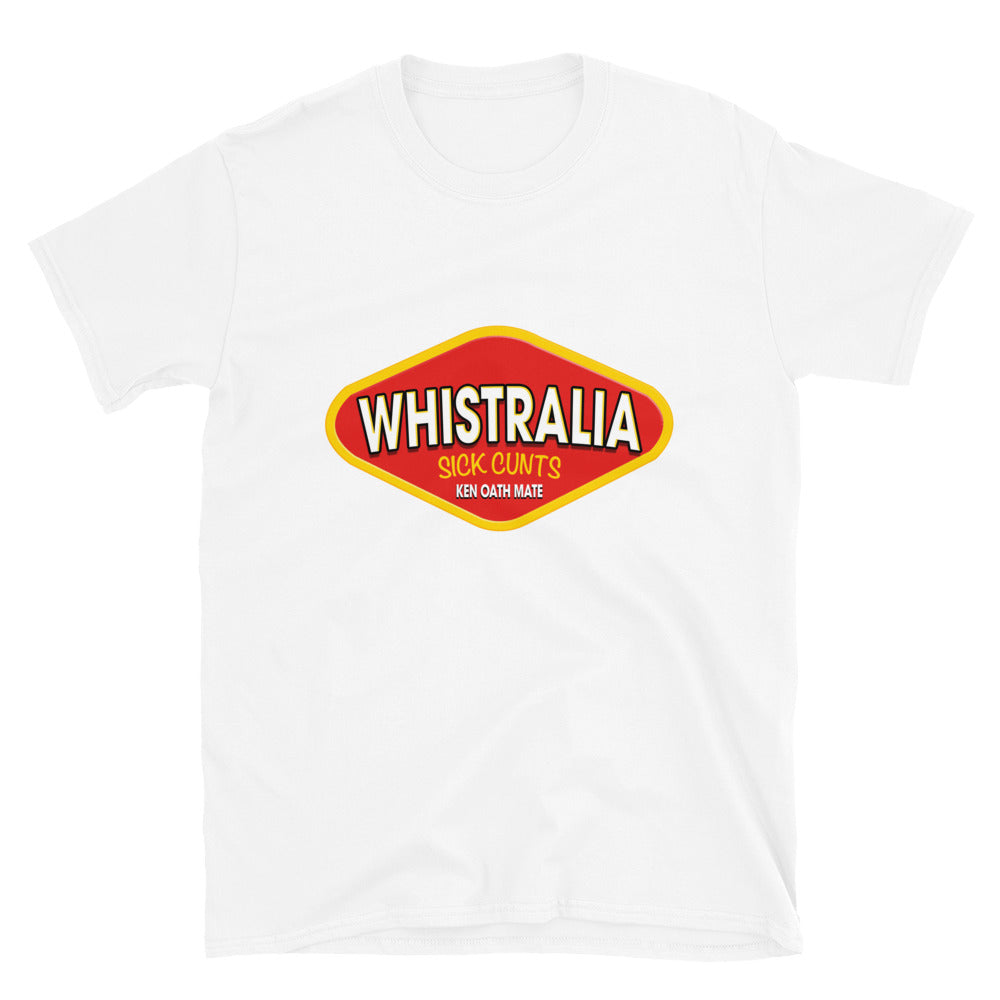 whistralia vegemite logo printed tshirt