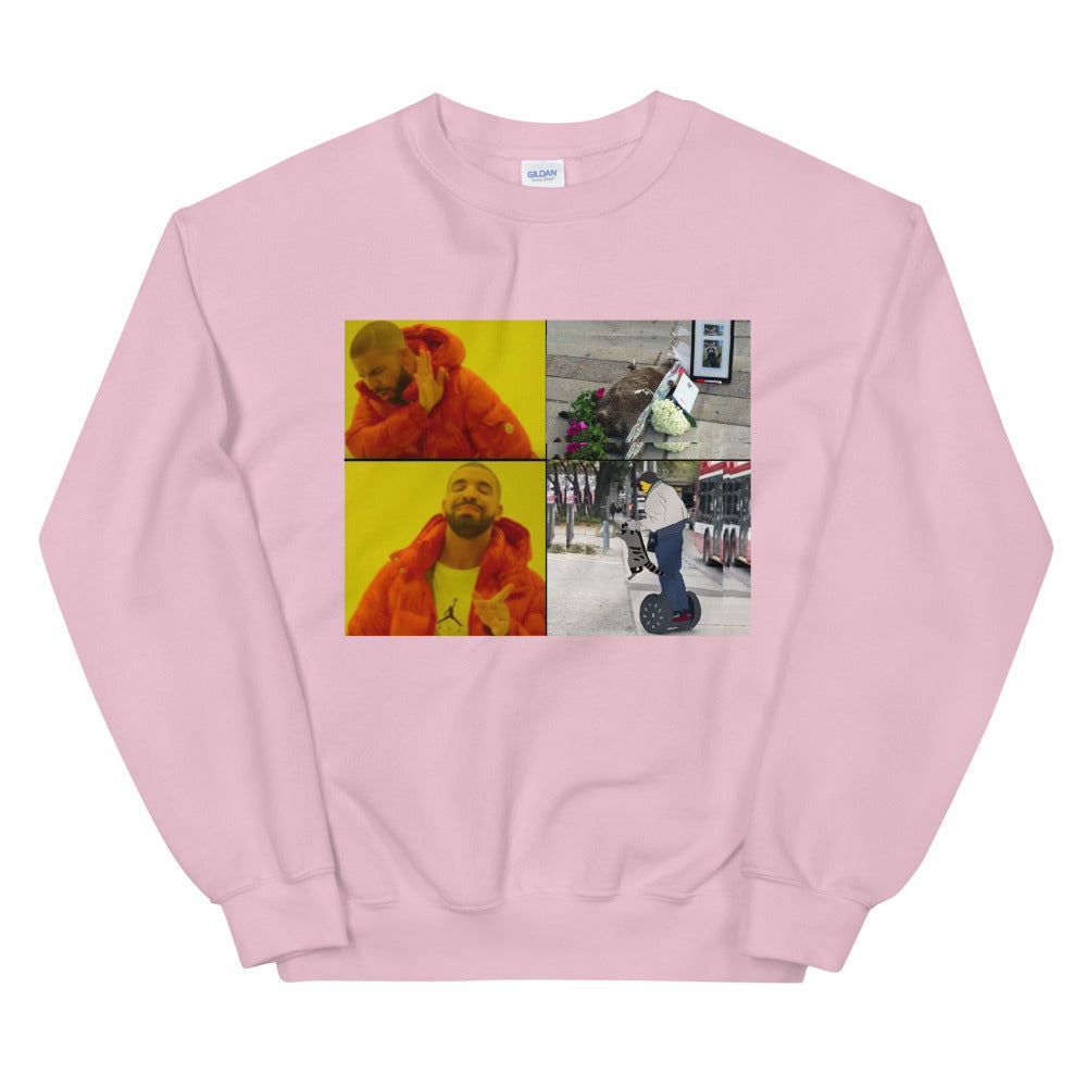 Drake meme printed crewneck
