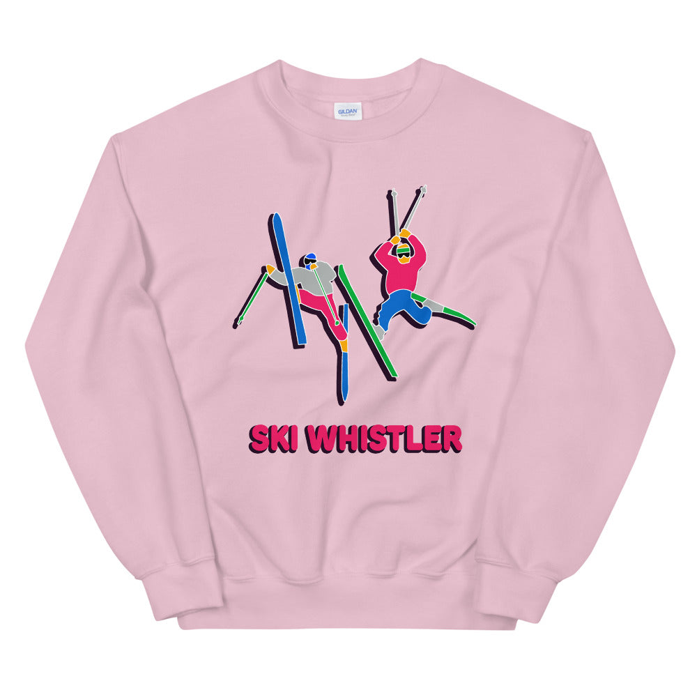 Ski Whistler double daffy colour printed crewneck