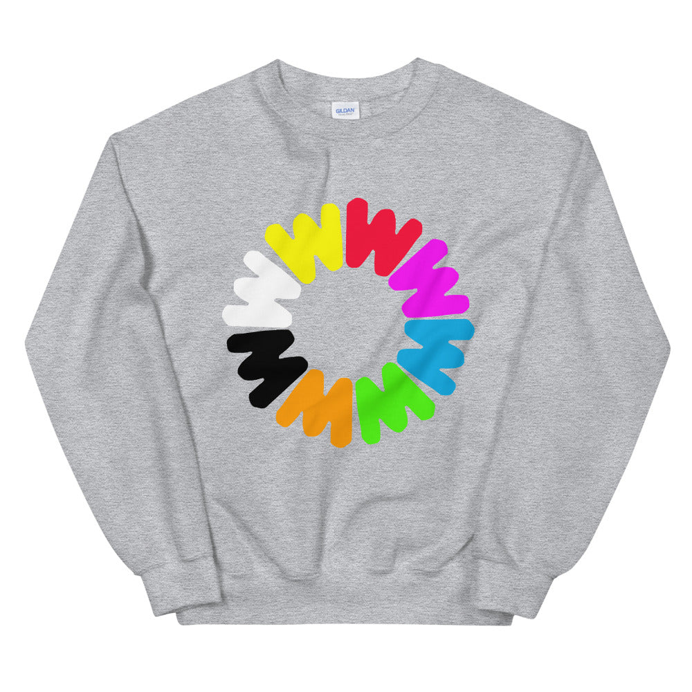 Retro Whistler colourful logo printed crewneck