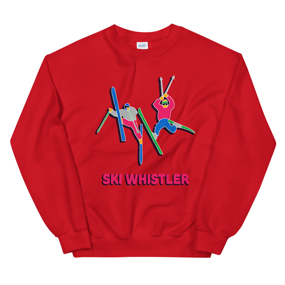 Ski Whistler double daffy colour printed crewneck