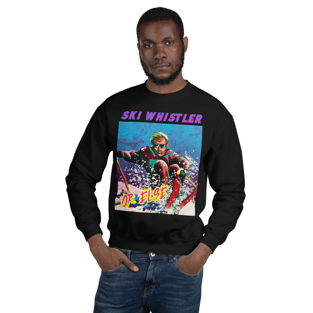 Ski whister or else extreme skiing printed crewneck