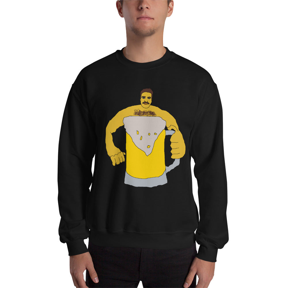 Crewneck black beer print