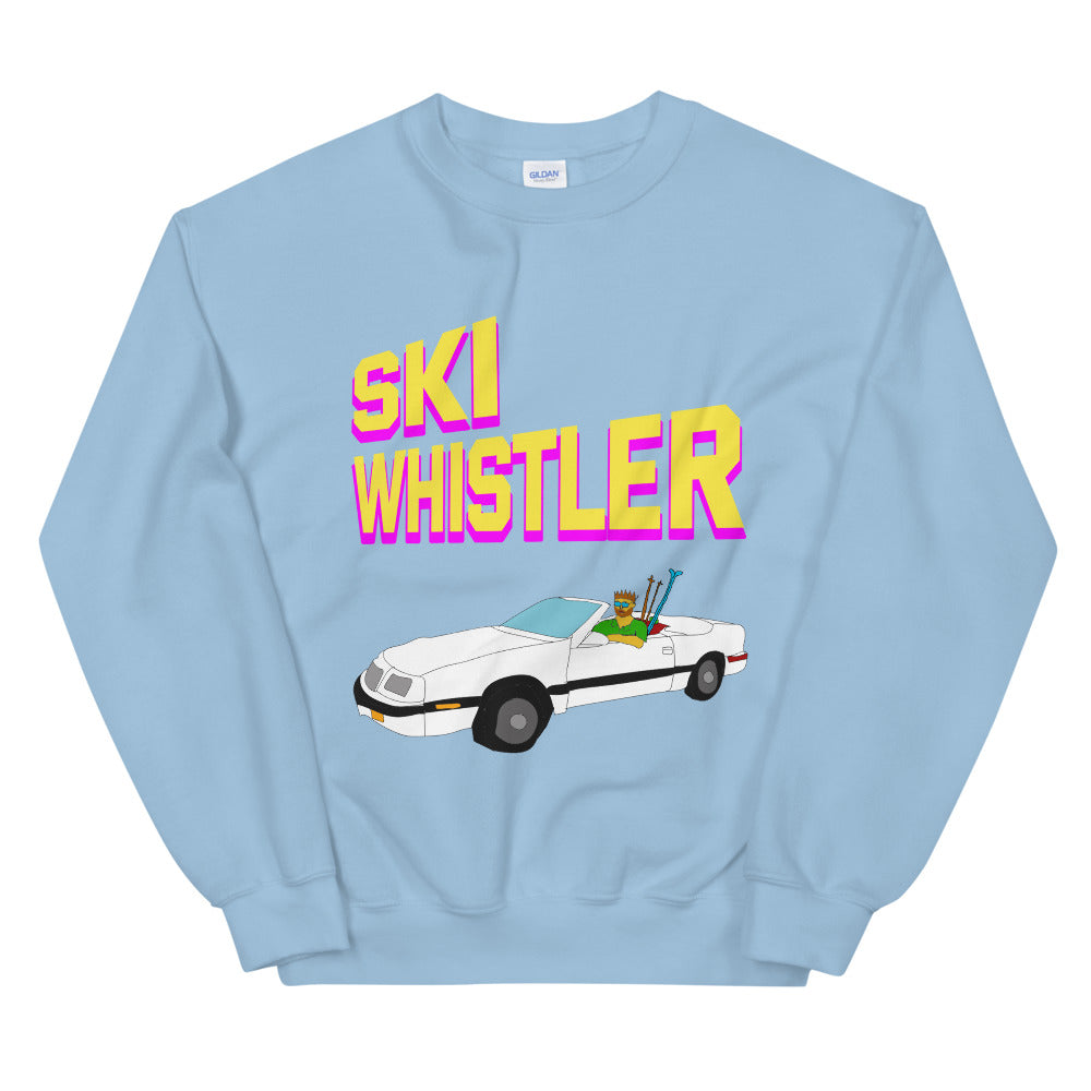 Ski whistler labaron convertible printed crewneck