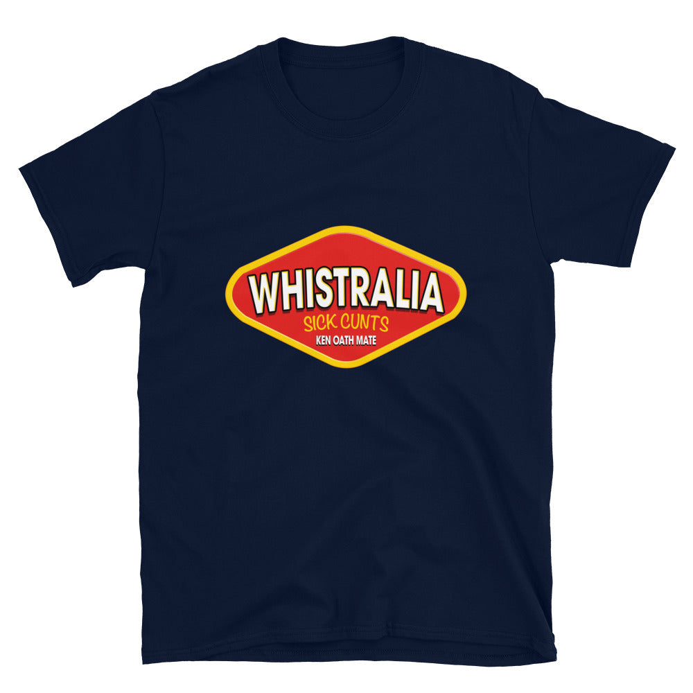 whistralia vegemite logo printed tshirt