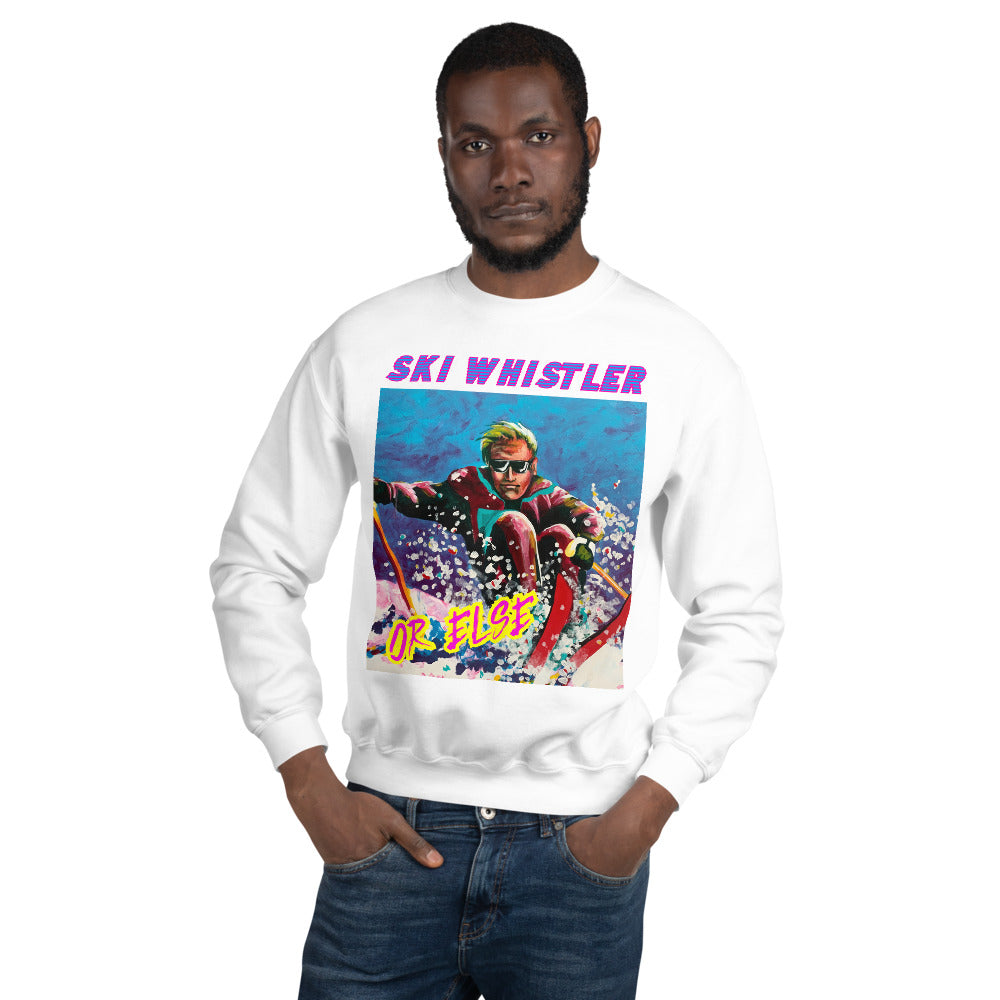 Ski whister or else extreme skiing printed crewneck