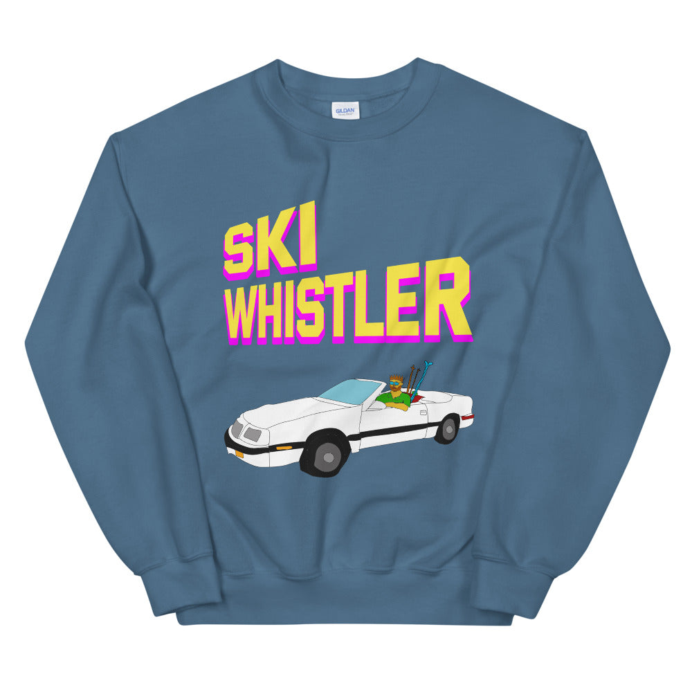 Ski whistler labaron convertible printed crewneck