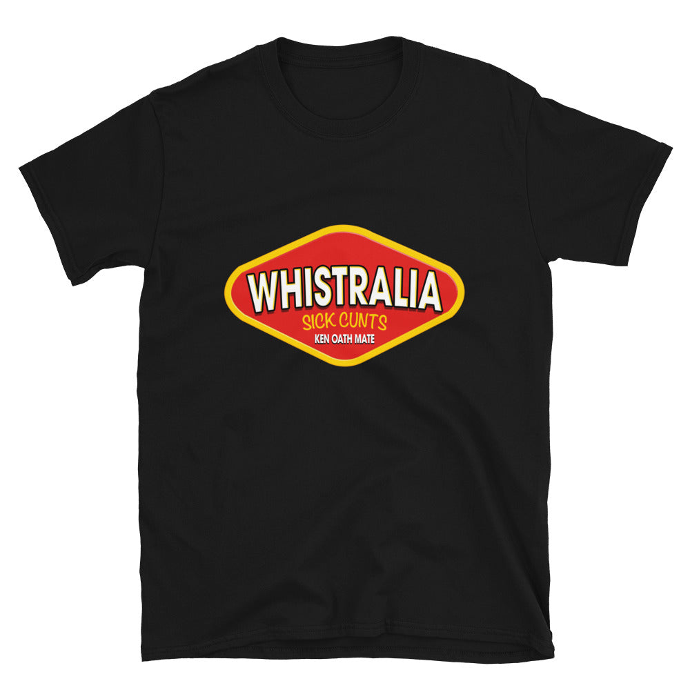 whistralia vegemite logo printed tshirt