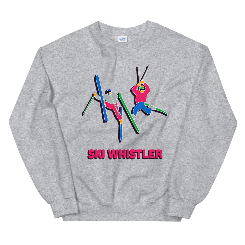 Ski Whistler double daffy colour printed crewneck