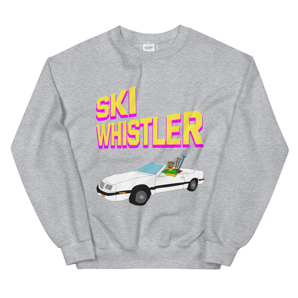 Ski whistler labaron convertible printed crewneck